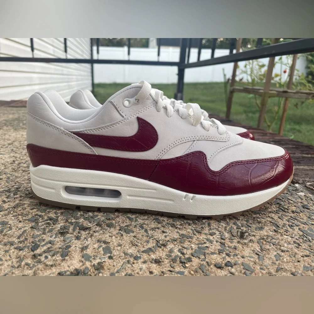 Women’s Nike Air Max 1 LX Sail Team Red Sneakers - Picture 4 of 11